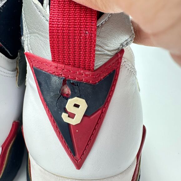 Nike Air Jordan 7 Retro Olympic 2012 White Silver Red Athletic Shoes Men Size 11 main image 6